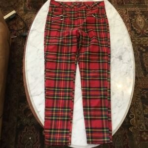 Chocolate Red Plaid Pants